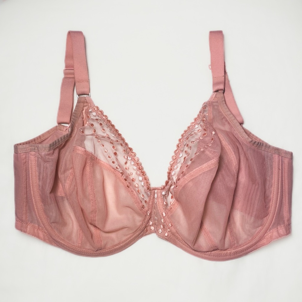 32j Elomi Matilda Desert Rose Pink Underwire Bra Lace
